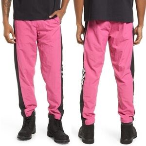 Noon Goons Sage Track Pants Pink Side Black Stripe Elastic Waist Size XL Men’s